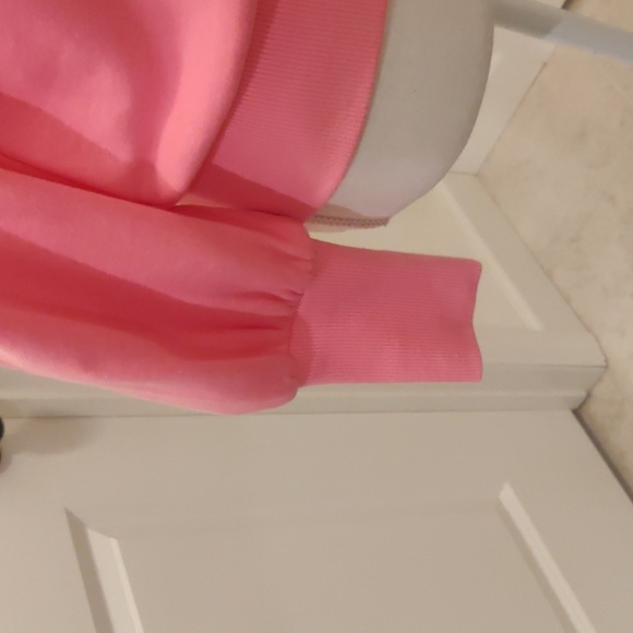 Loft Light Bubblegum Pink Puff Sleeve 100% cotton Sweatshirt Size Xs - Picture 3 of 8